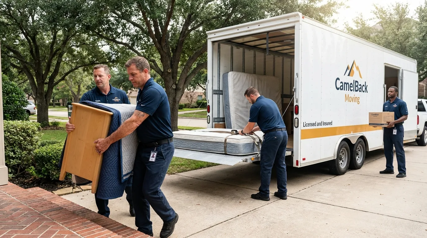 Crew loading residential truck for cross-state move from Wayne, WV